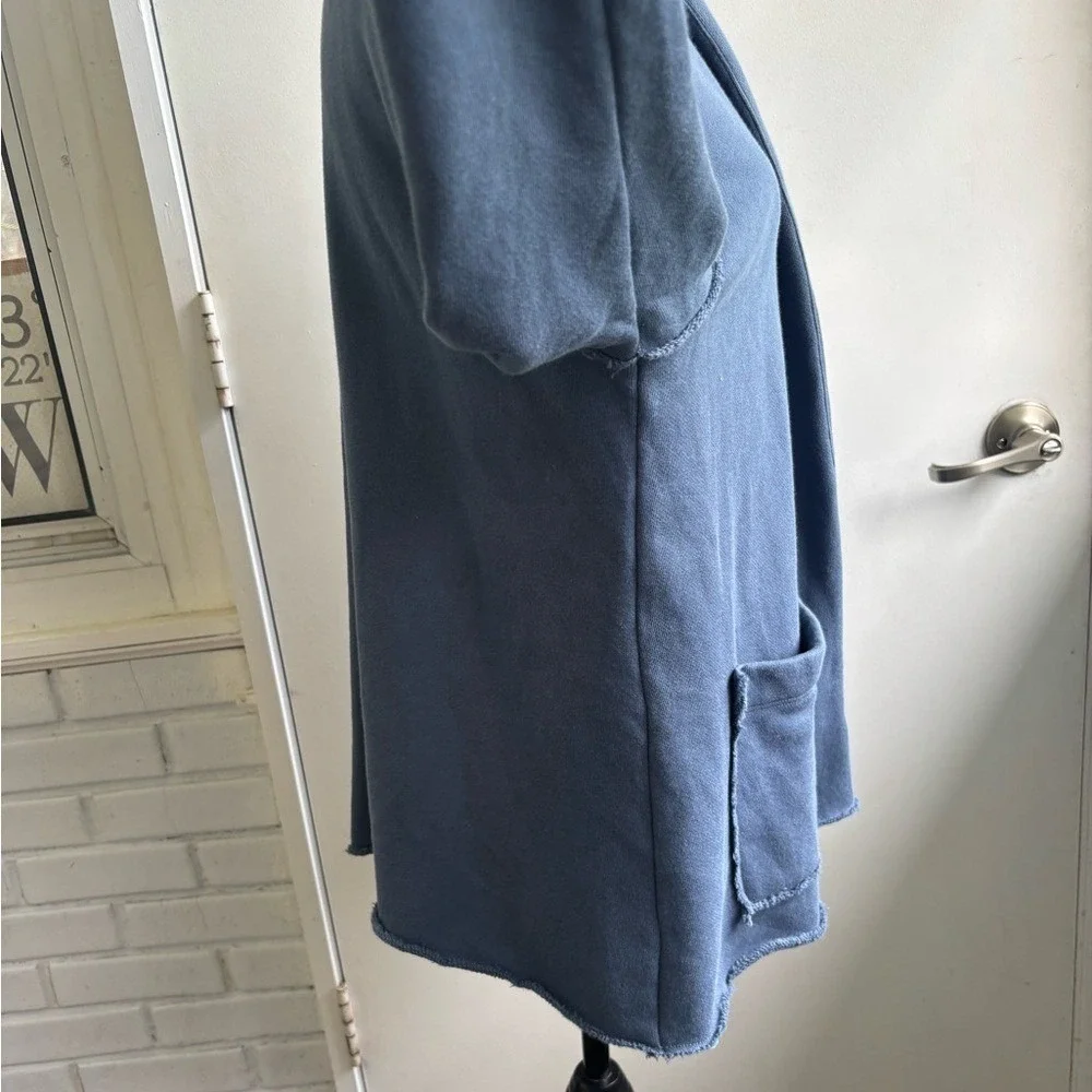 Eileen Fisher Organic Cotton French Terry Shawl‎ Collar Jacket medium layered
